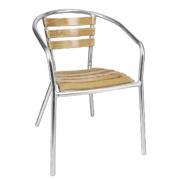 Bolero (Pack of 4) Aluminium and Ash Chairs U421