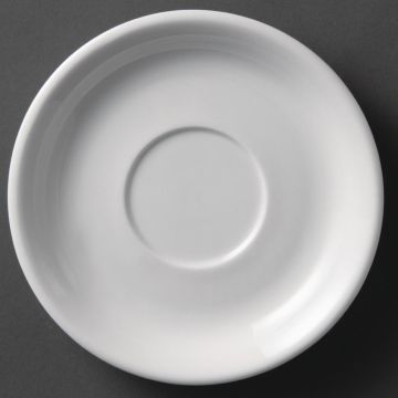 Olympia (Pack of 12) Whiteware Cappuccino Saucers 180mm U828