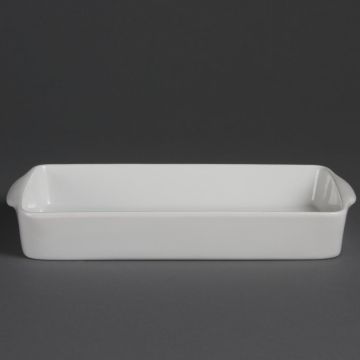 Olympia Whiteware Oblong Roasting Dishes 305 x 163mm (Pack of 6) W419