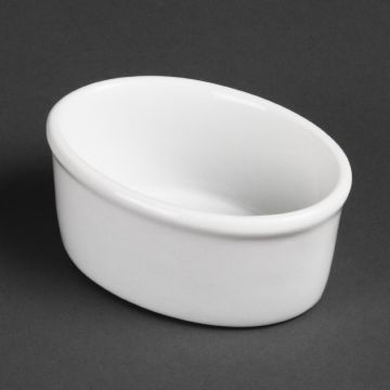 Olympia Whiteware Oval Ramekins 105mm (Pack of 12) W445