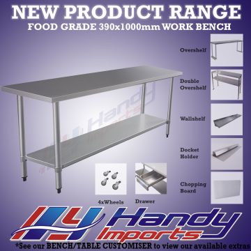 1500 X 390mm Stainless Steel #304 Bench