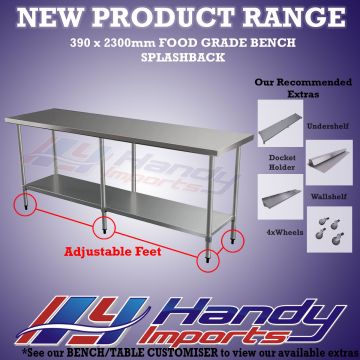 Stainless Steel 2300 X 390mm #304  Bench