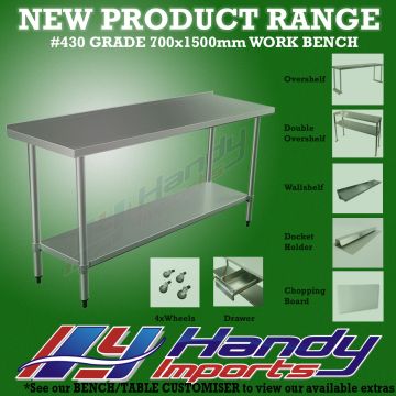 Splash Back 1500X700mm Stainless Steel #430 Bench 