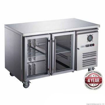Fed-X Two Glass Door Bench Fridge XUB6C13G2V