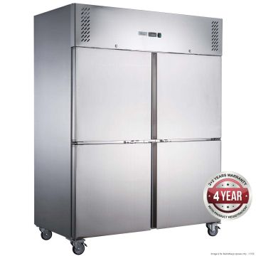 Fed-X S/S Four Door Upright Freezer XURF1200S2V