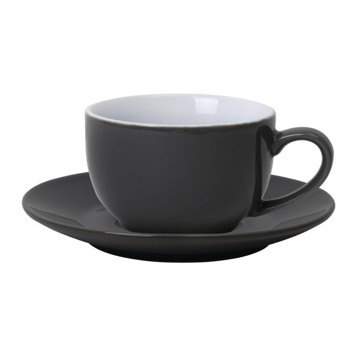 Olympia (Pack of 12) Cafe Saucers Charcoal GL049