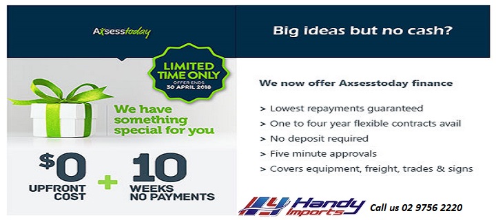 Handy Imports provide interest free easy payment schemes