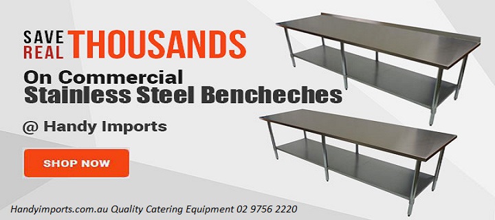 Purchase high quality stainless steel benches from Handy Imports
