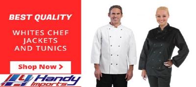 Buy high-quality chefs clothing at Handy Imports